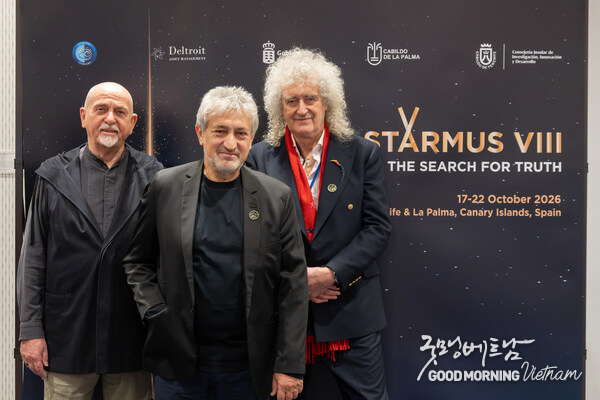 Starmus cofounders - Peter Gabriel, Garik Israelian, Sir Brian May