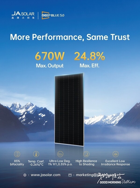 JA 솔라의 DeepBlue 5.0, 변동성 커진 글로벌 태양광 시장에서 검증된 투자 신뢰성 입증